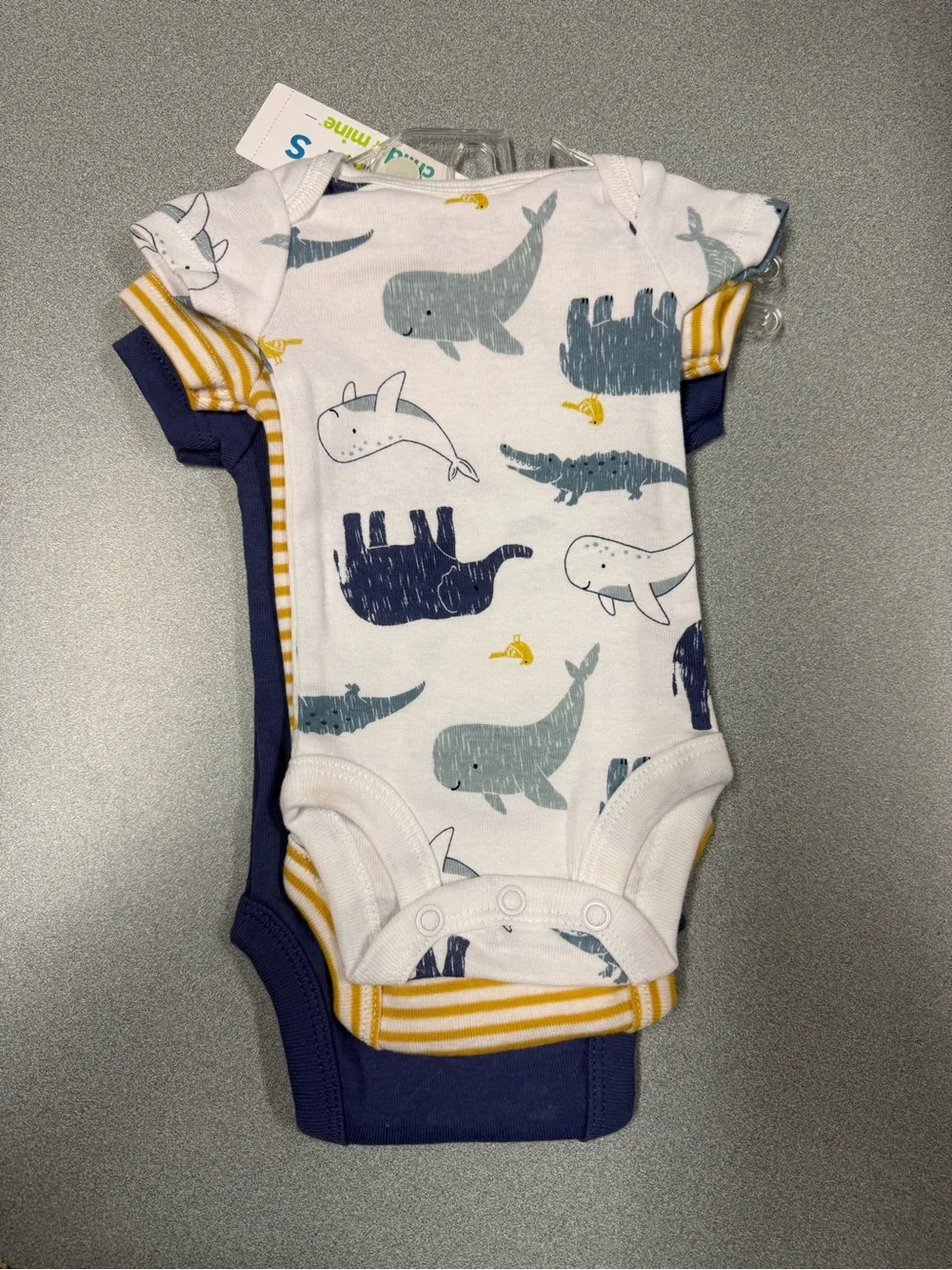 Carter's Navy Baby One-Piece Bodysuit with Whale Applique